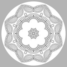 coloring book page for adults - zendala N32