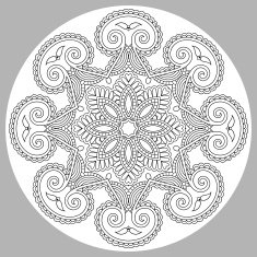 coloring book page for adults - zendala N34