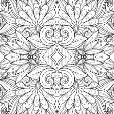 Vector Seamless Abstract Black and White Tribal Pattern N96