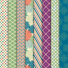 Vector Collection of Bright and Colorful Backgrounds in Masculine Colors