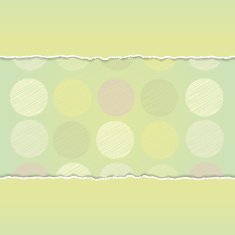 Vintage card design Polka dot scribble on green background