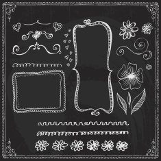 Chalkboard Style Vintage Design Element N6