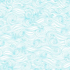 Seamless wave hand-drawn pattern N74