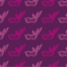 Carnival seamless pattern with mask