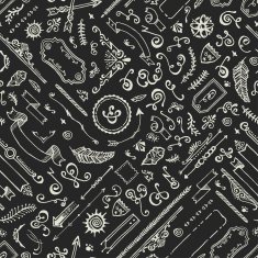 Seamless hand drawn doodle pattern N6