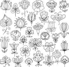 flowers doodle