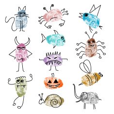 vector doodles on finger prints N2