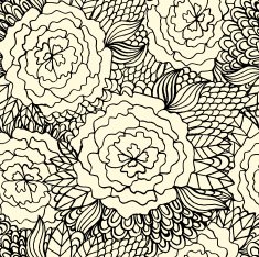 Abstract floral vector pattern