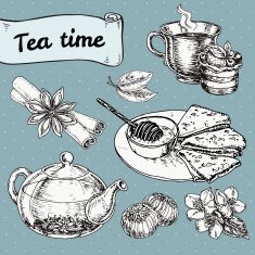 set of elements for tea time or breakfast N2