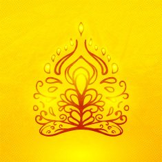 Vector abstract doodle buddha