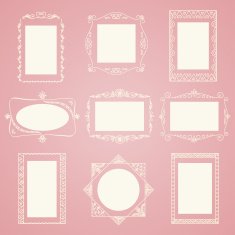 Set of vector doodle frames N11