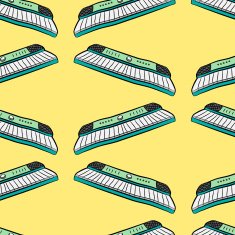 music seamless pattern N9
