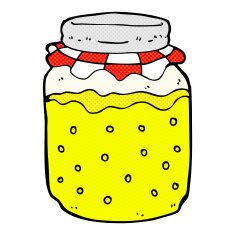 comic cartoon honey jar