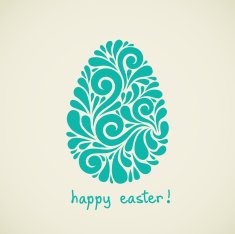 Easter card with floral egg