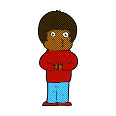 comic cartoon shy boy N4