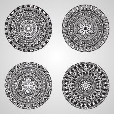 Vector Hand Drawn Doodle Mandalas