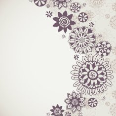 Floral doodle background N5