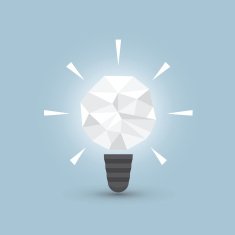 Crumpled paper light bulb Idea concept