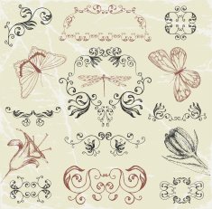 Floral ellements and frames