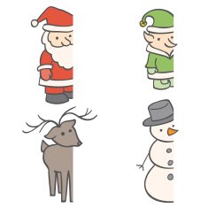 Christmas Frame Characters
