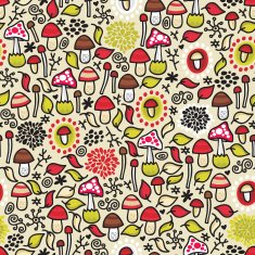 Seamless pattern with mushrooms N14