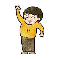 Cartoon Man Asking Question N121