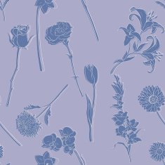 Vector Seamless Pattern of Flowers N24