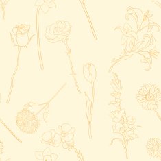 Vector Seamless Pattern of Flowers N25