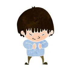 cartoon shy boy N31