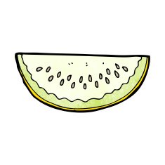 cartoon melon slice N35