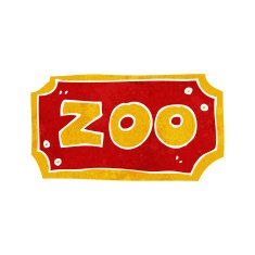 Cartoon Zoo Sign N29