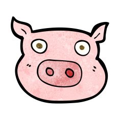 Cartoon Pig Face N19