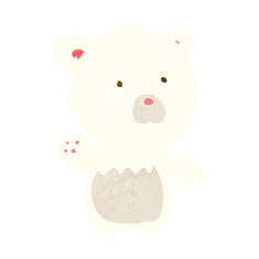 cartoon polar teddy bear N4