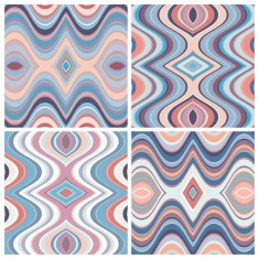 Set of Vector Seamless Abstract Wavy Backgrounds N4