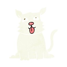 cartoon happy dog N136