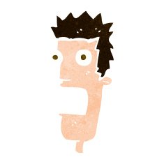 cartoon shocked man's face N10