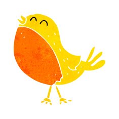 cartoon singing bird N53