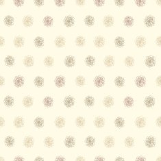 Vintage seamless background with flower polka dots