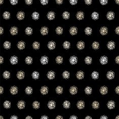 Vintage seamless background with flower polka dots N2