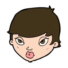 cartoon unimpressed woman N14