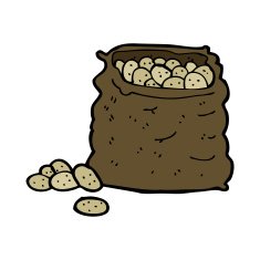 Cartoon Sack Of Potatoes N34