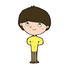 cartoon happy boy N388