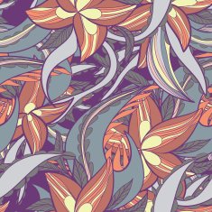 floral pattern with colorful blooming flowers N8