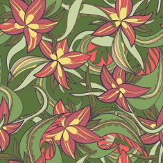 floral pattern with colorful blooming flowers N9