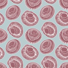 Champignons seamless pattern N5
