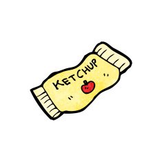 ketchup packet cartoon N4