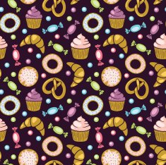 Sweets seamless pattern N9