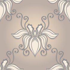 Seamless Floral Pattern (Vector) Hand Drawn Texture N187