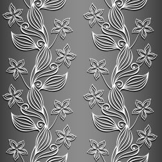 Seamless Floral Pattern (Vector) Hand Drawn Texture N188