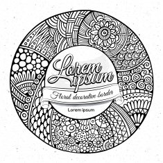 Decorative hand drawn circle N2
